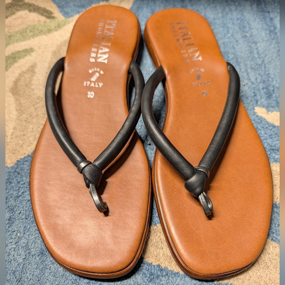 Italian Shoemakers Brown and Black Sandals